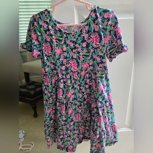 Lilly Pulitzer Kids Dress - Pink and Green Floral Delight